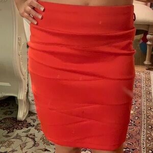Charlotte Russe red bodycon tight skirt